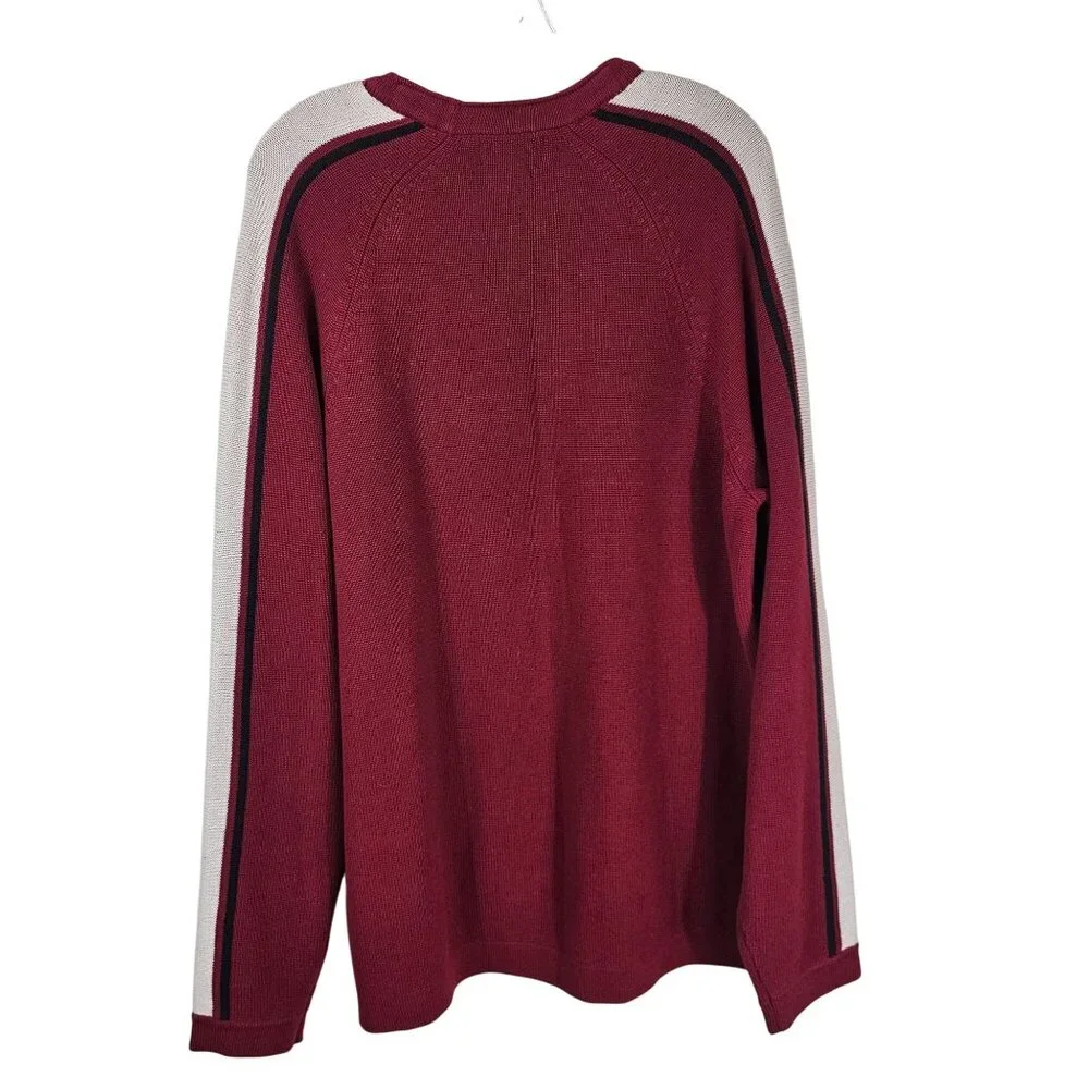 Vintage Eddie Bauer Sport Shop Crewneck Sweater LT Red‎ 90s NWT Deadstock Preppy - Picture 2 of 9